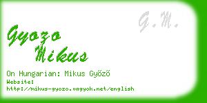 gyozo mikus business card