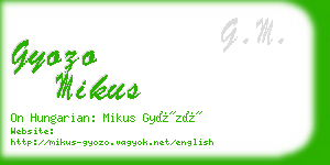 gyozo mikus business card